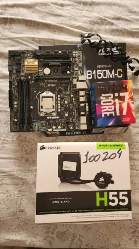 Kit - Processador Intel i7-6700 + Placa mãe ASUS B150M-C + Water Cooler Corsair H55