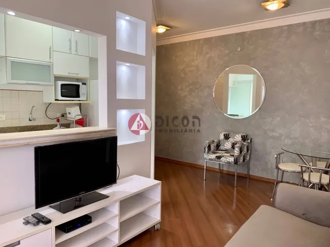 ÓTIMO APTO PARA LOCAÇÃO,1 QUARTO, SALA 2 AMBIENTES, SACADA, 1 VAGA