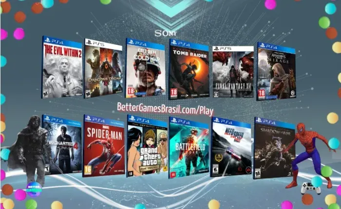 Sombras - Uncharted Creed NFS - PS4 Spiderman PS5 Dragons Dogma - GTA - BF2042 - CoD