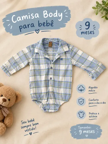 Camisa Body para bebê
