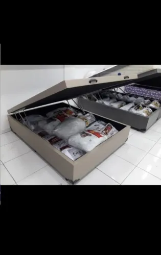 Cama de Casal em Tecido de Alta Qualidade