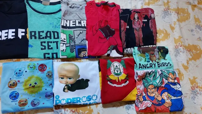 Lote de camisetas 8 anos