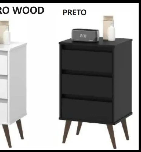 Mesa de cabeceira retro wood (leia a descrição)
