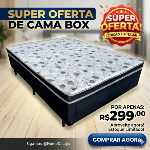 Cama box casal nova