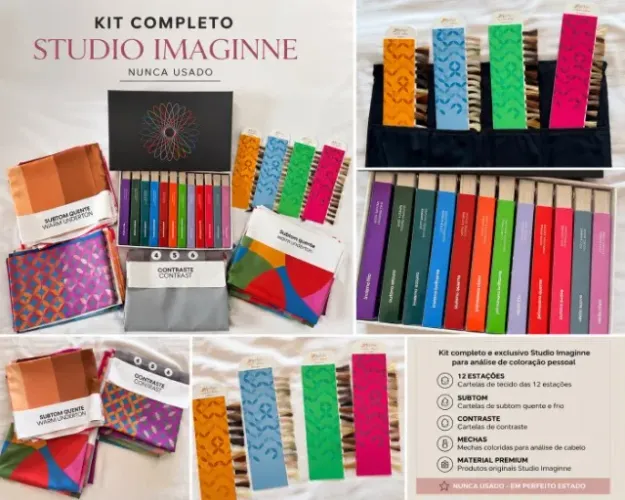 Kit Profissional de Coloração Pessoal Studio Immagine Completo - Nunca Usado