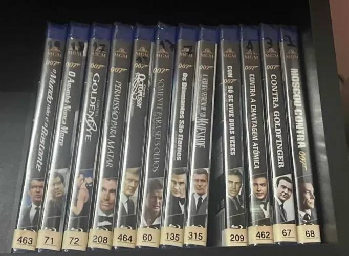 Bluray 007 - lote 12 lacrados de fábrica e 2 abertos em ótimo estado