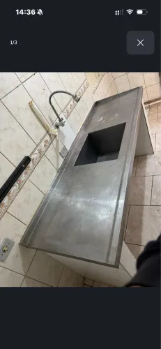 2 Pia de Inox Industrial 1,90 x 0,61 com Cuba 50x40x30 cm R$ 1500 as duas