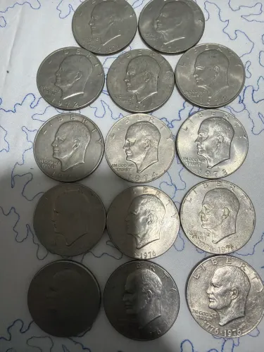 Vendo 14 moeda de 1 dollar americana eisenhower
