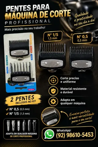Pente 0,5 e 1/5 para máquina de corte profissional - kit