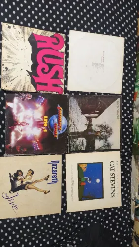 Rock lote 6 discos David Gilmour Rush Nazareth Freleys Comet ...