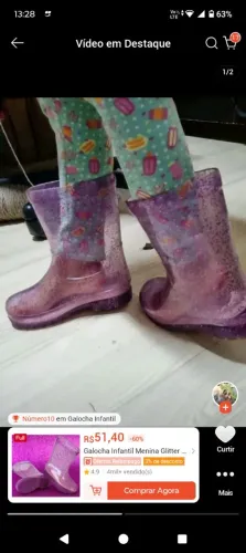 Bora galocha infantil
