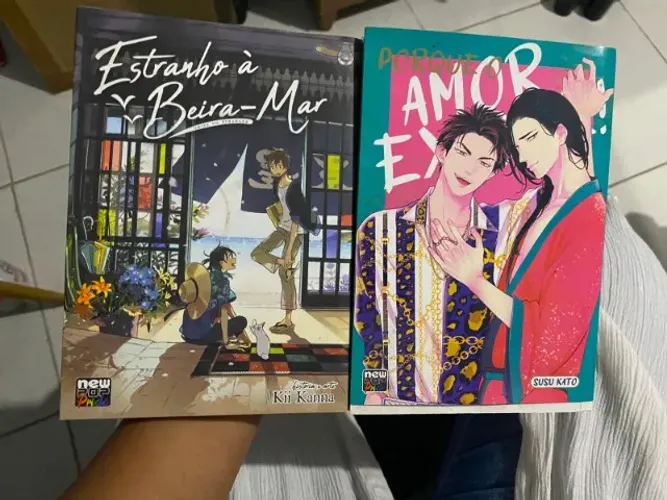 Mangás Boys Love (BL) de volume único - Estranho à Beira-Mar e Porque o Amor Existe!
