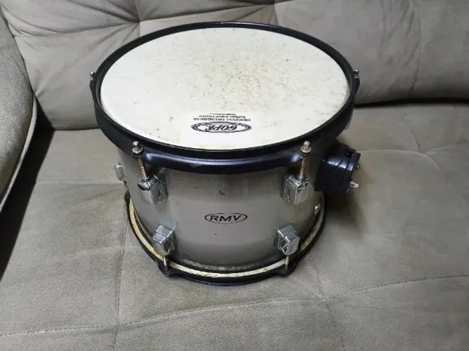 Tom de Bateria 12' com Canoas Cromada e Aro Preto RMV Road