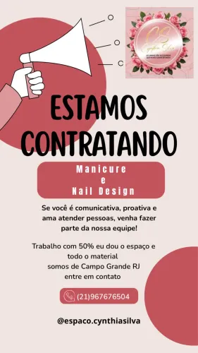 Estamos contratando Manicure e Nail design
