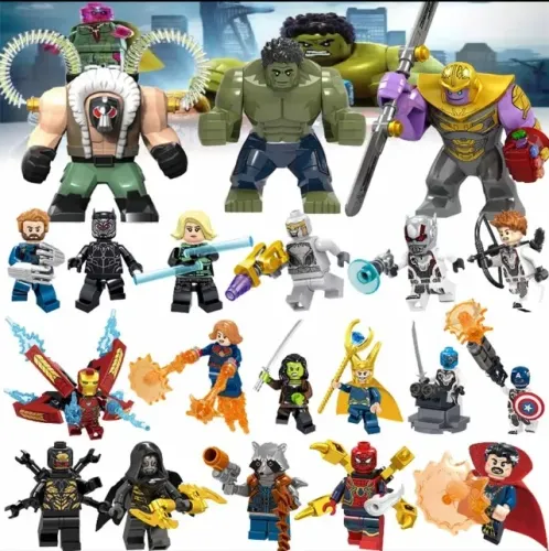 Boneco Heróis Marvel lego compatíveis vingadores