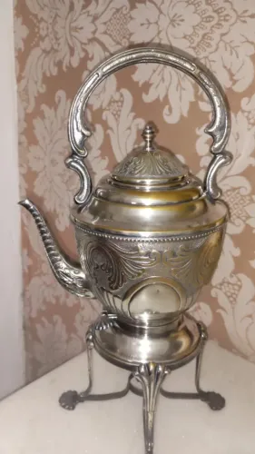 Samovar inglês banhado em prata (tamanho medio)
