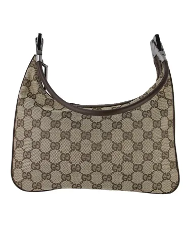 Bolsa vintage Gucci GG Clasp Hobo Marrom