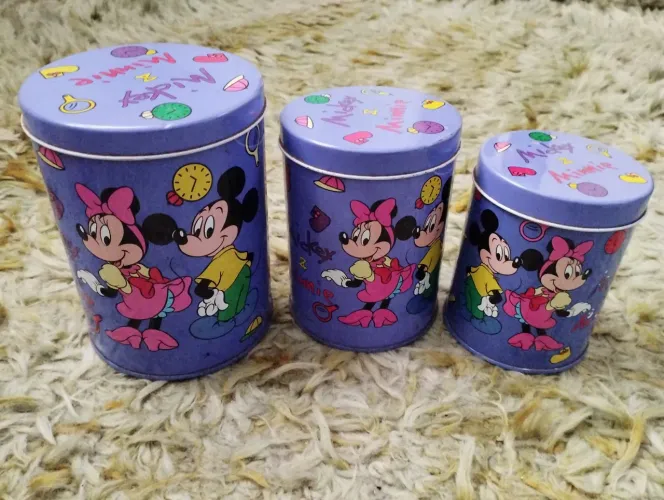 Conjunto 3 latas decorativas Mickey 