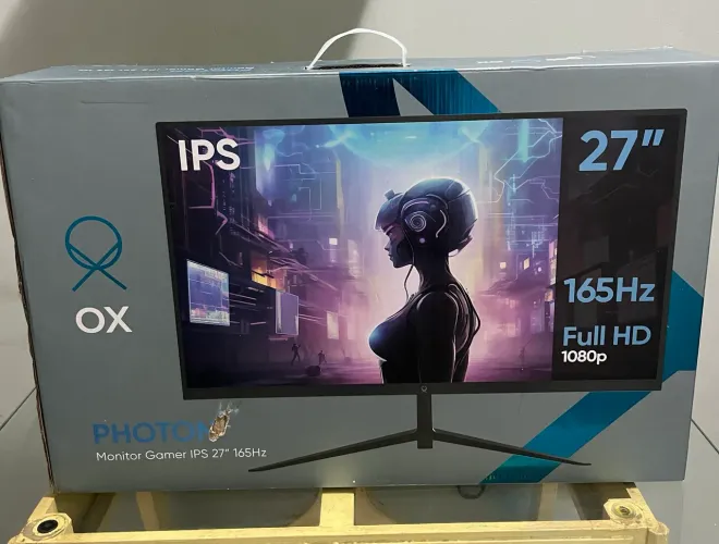 Monitor Gamer Get OX Photon 27? IPS Full HD 165Hz Freesync - Novo na Caixa