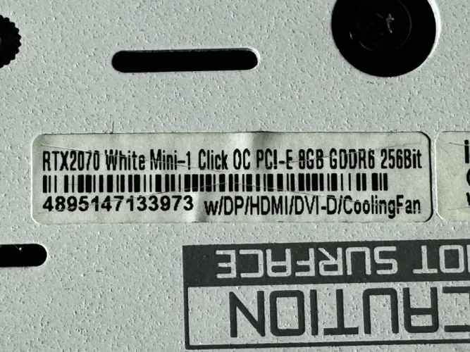 Placa de Vídeo RTX 2070 8Gb