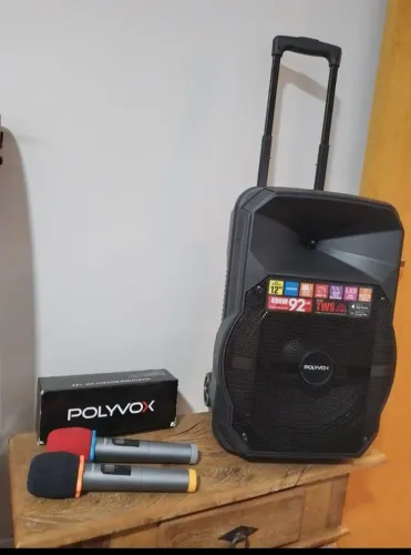 Caixa de Som Bluetooth (karaokê)