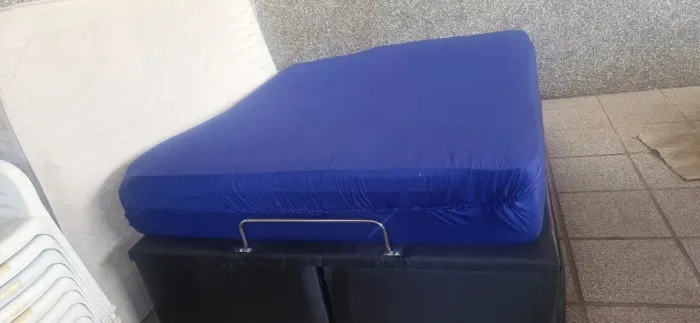 Cama baú queem com colchão encapado