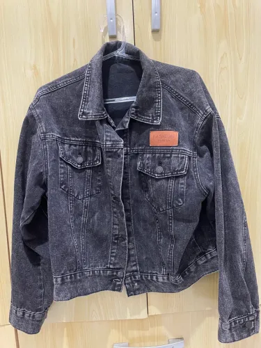 Camisa jeans feminina preta 