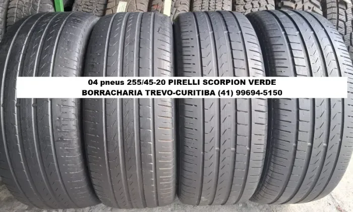 04 pneus 255/45/20 Pirelli Scorpion Verde por 900,00 o jogo