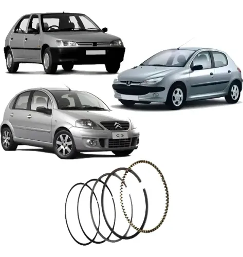 Anel de segmento 0,50  Peugeot 206 1.4 8v