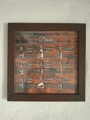 Quadro decorativo bebidas - Drinks