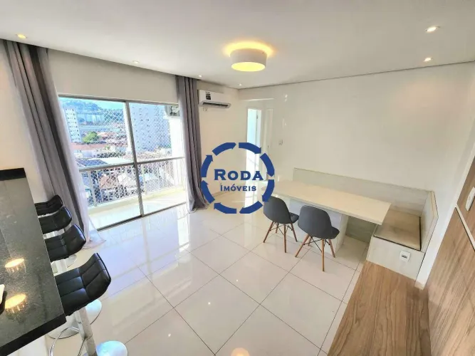 Apartamento para Locação com 2 Dormitórios, Terraço e Lazer no Campo Grande  Santos/SP
