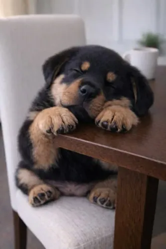 Rottweiler Doguinho que encanta em todos os detalhes