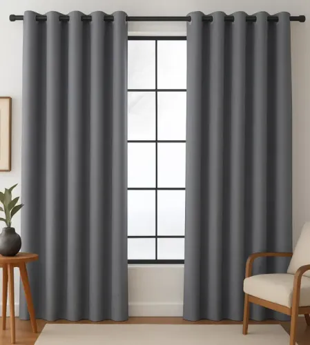 Cortina em Tecido Oxford de 3,00 x 2,50m Cinza - Ideal p/ Sala, Quarto, Escritório - NOVA
