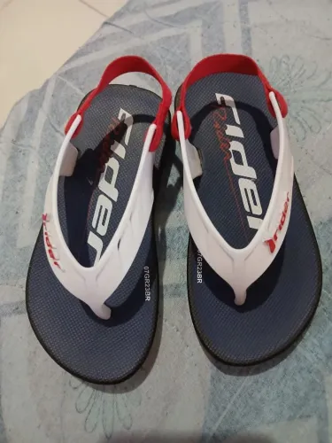 Chinelo de bebê Rider azul