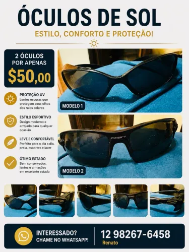 2 ÓCULOS DE SOL