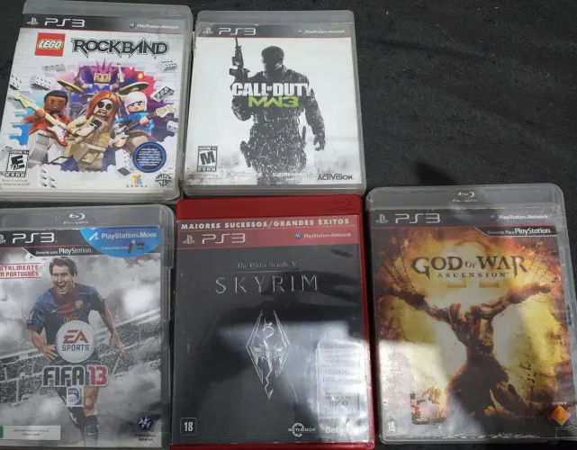 5 jogos de ps3 por 100 reais