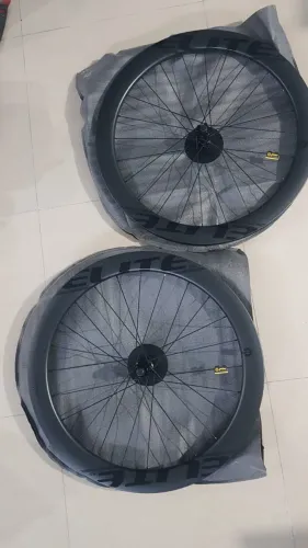 Par roda carbono Elite freio disco