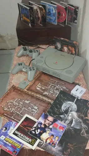 (PS1) Playstation 1 FAT - Desbloqueado + Jogos e Acessórios