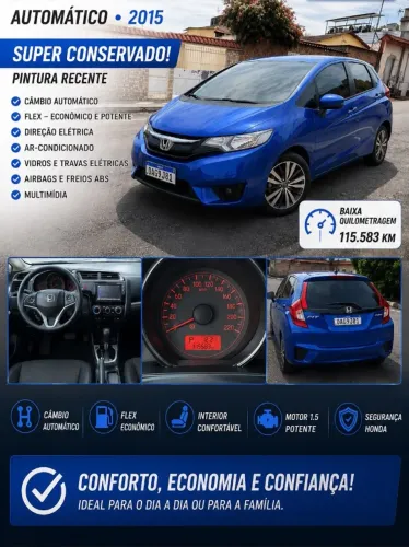 Honda Fit Ex/s/ex 1.5 Flex/flexone 16V 5P Aut. 2015
