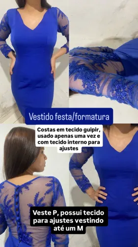 Vestido festa ou formatura azul