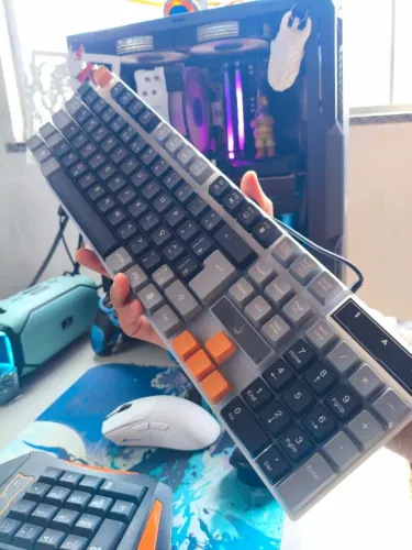 Teclado+mouse+mousepad gamer com RGB