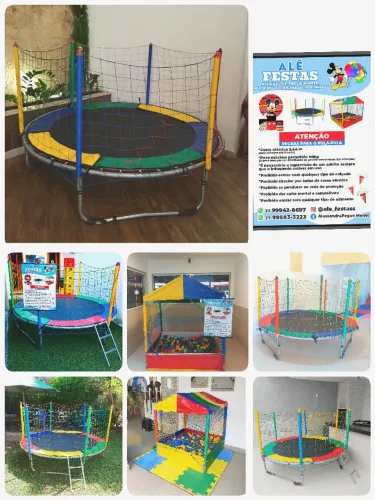 Trabalho com pegue monte pula pula e piscina de bolinhas 