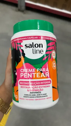 CREME PARA PENTEAR SALON LINE RECONSTRUÇÃO INTENSA 1KG ? NOVO