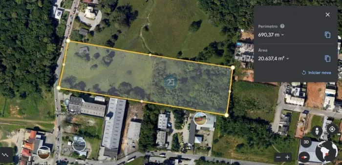 Vendo terreno de 20.000mts, em Forquilhas, próximo ao Bistek
