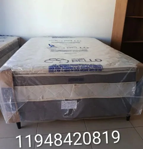 Promoção camas box casal com colchão novas pronta entrega