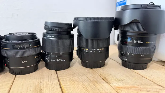 Canon EOS 250D + 50mm f/1.4 + Sigma 17-50 f/2.8 + 24-105 L + 18-55 | Kit Completo