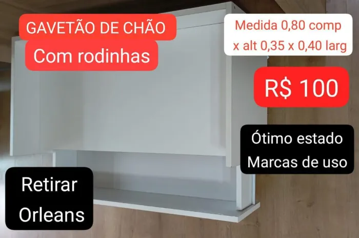 GAVETEIRO DE CHÃO EM MDF