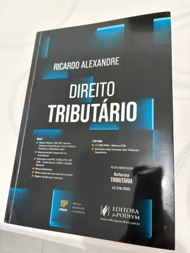 Livro Direito Tributário 19Ed. 2025 - Ricardo Alexandre - Concursos