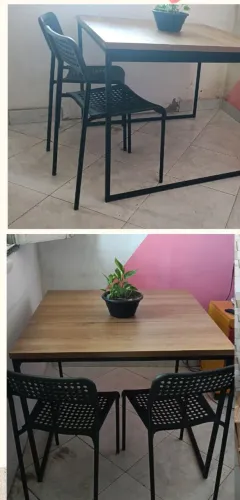 Mesa estilo industrial + 2 cadeiras