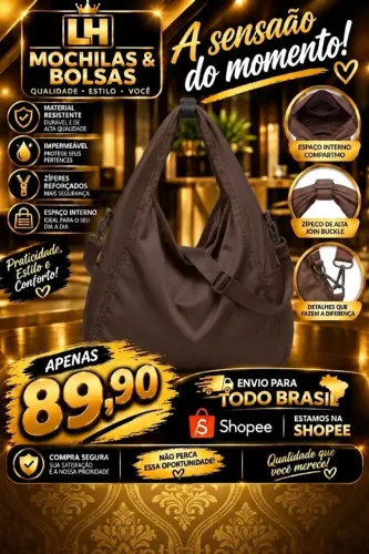 Bolsa Impermeável Feminina Para Academia e Trabalho ,Praticidade para o dia a dia